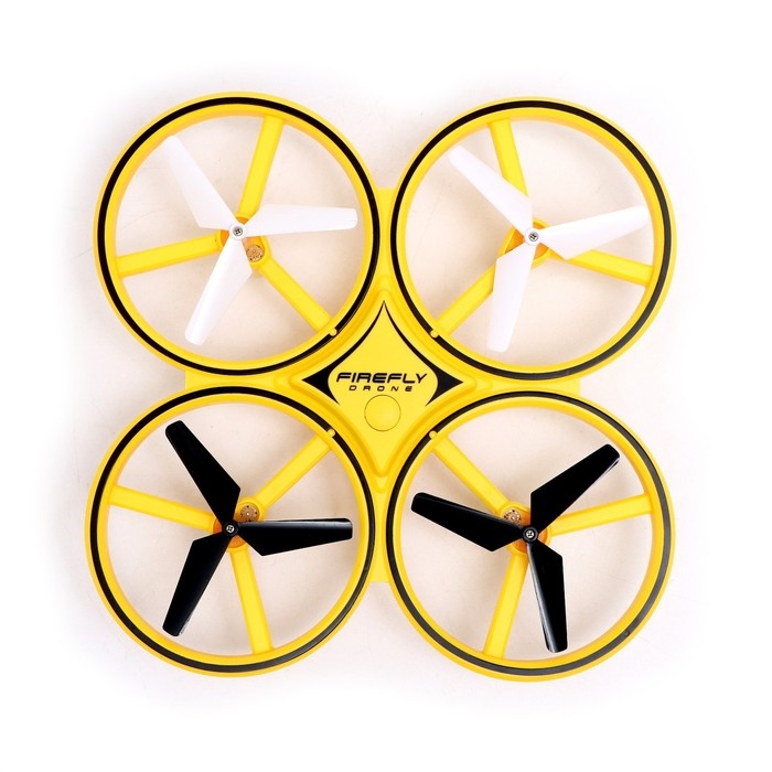 Квадрокоптер радиоуправляемый DRONE, подсветка, работает от аккумулятора, цвет жёлтый Квадрокоптер радиоуправляемый DRONE, подсветка, работает от аккумулятора, цвет жёлтый