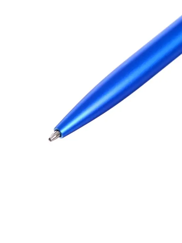 Ручка под логотип Calligrata, шариковая, поворотная, синий стержень, узел 0.7 мм, корпус синий металлик с серебристым