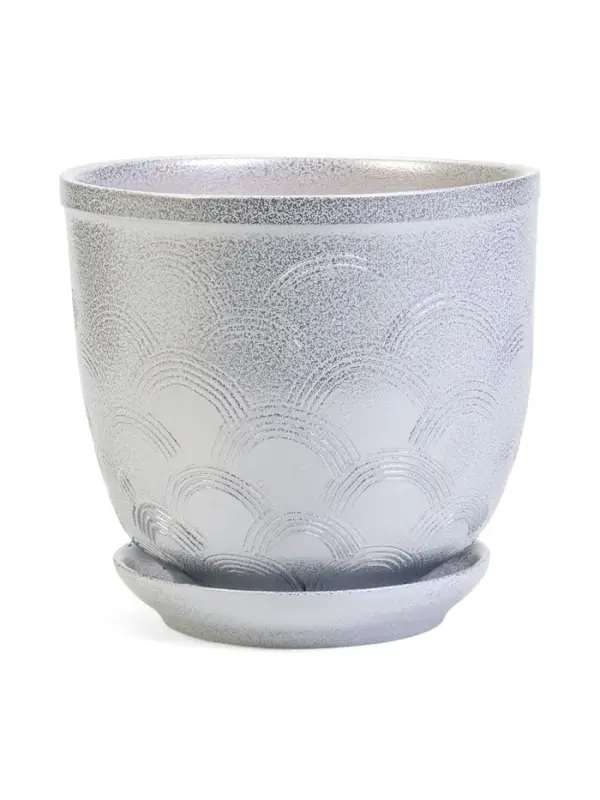 Горшок цветочный с поддоном 1,8 л, керамика   Горшок цветочный с поддоном 1,8 л, керамика  "Узор" (М)