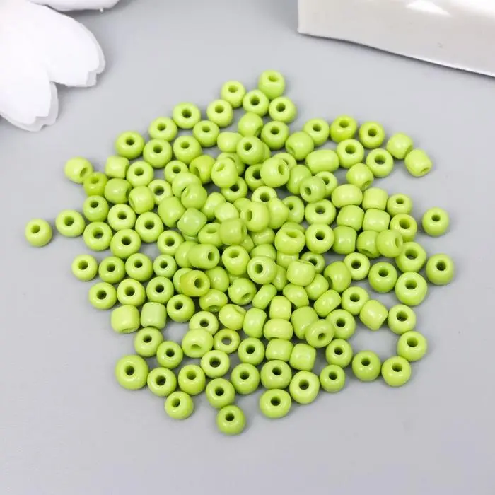 Бисер круглый 6/0  Бисер круглый 6/0 "Оливковый" 20 гр