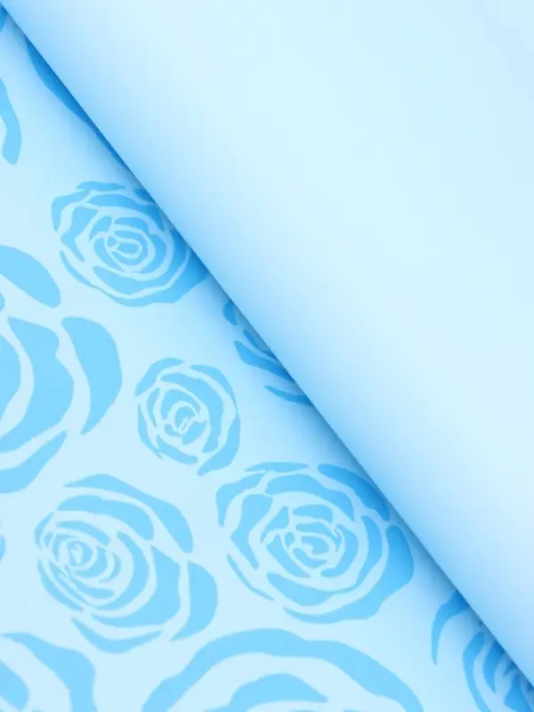 Пленка для цветов, "Цветы", голубая, 57х57 см