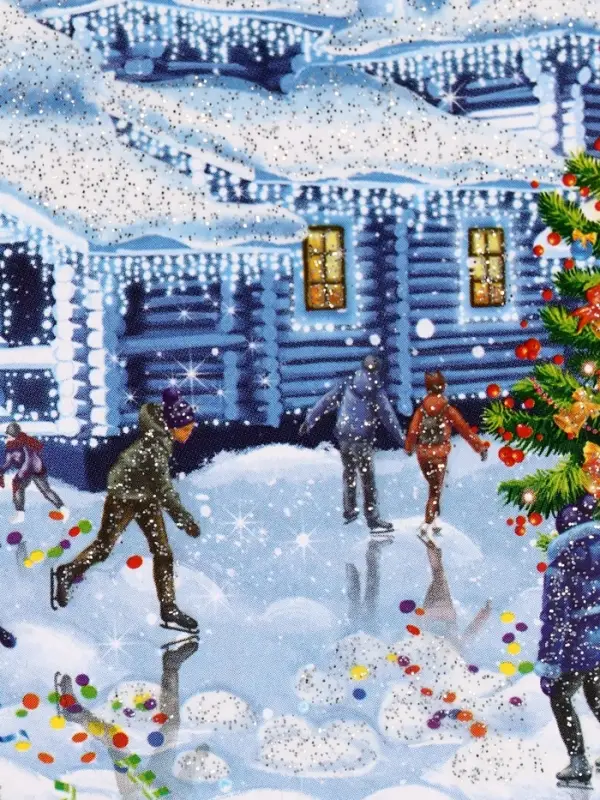 Подарочная новогодняя коробка «Зимпяя тройка в синем» 20×12×19 см Подарочная новогодняя коробка «Зимпяя тройка в синем» 20×12×19 см