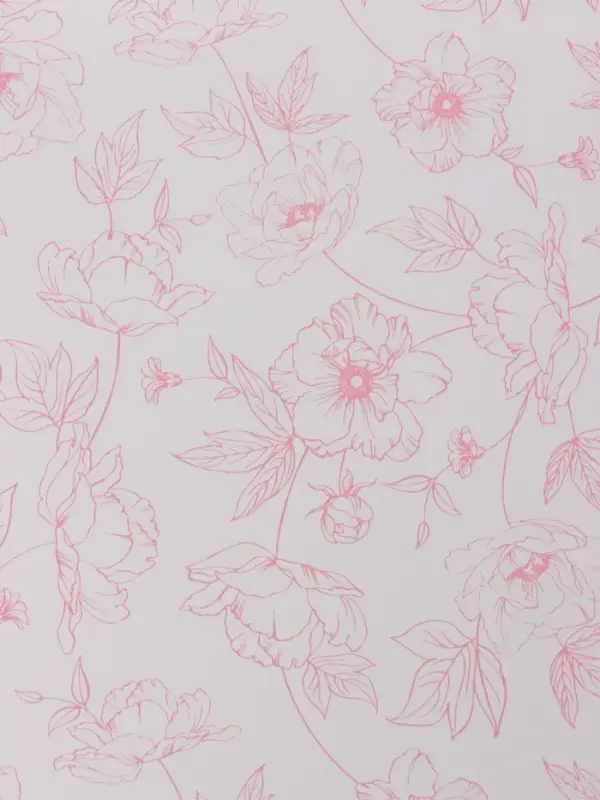 Пленка для цветов, "Букет цветов", розовая, 57х57 см