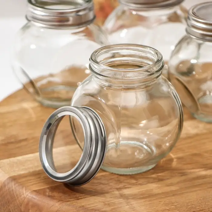 Набор банок стеклянных для сыпучих продуктов «Классика», 200 мл, 4 шт Набор банок стеклянных для сыпучих продуктов «Классика», 200 мл, 4 шт