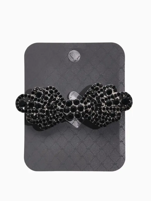 Зажим для кардигана Зажим для кардигана "Ажур", бант, цвет чёрный в сером