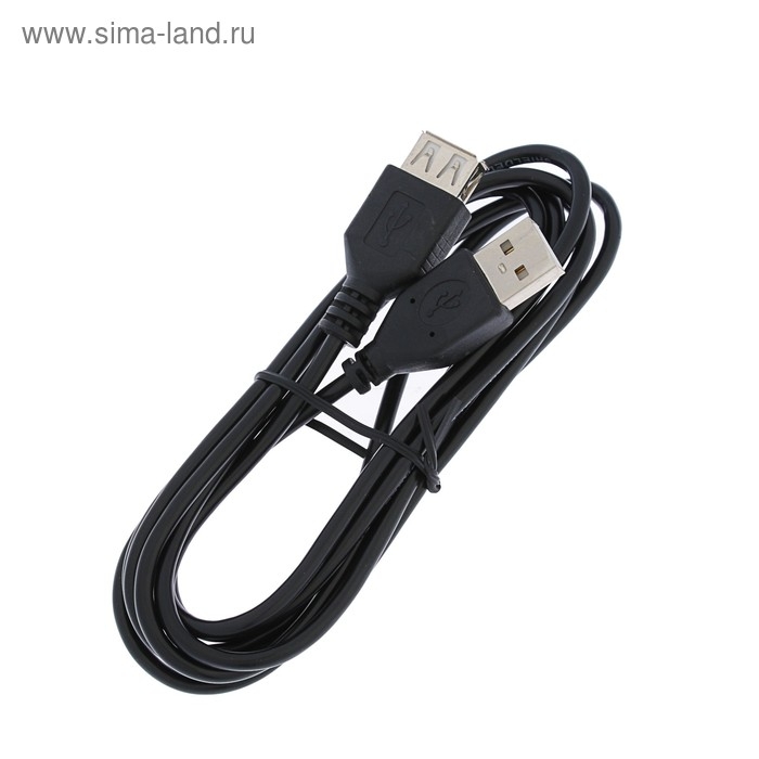 Кабель-удлинитель  Кабель-удлинитель "Гарнизон" GCC-USB2-AMAF-1.8M, USB2.0, A(m)-A(f), 1.8 м, черный