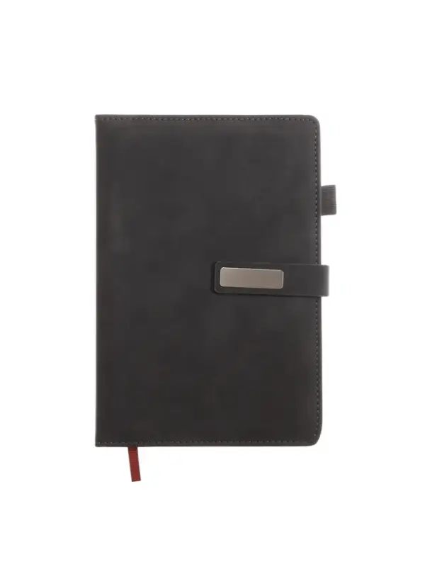 Ежедневник недатированный формат А5, с хлястиком, 80л, линия, пвх, Черный Ежедневник недатированный формат А5, с хлястиком, 80л, линия, пвх, Черный