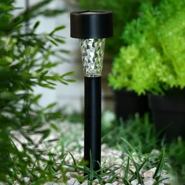 Садовый светильник &laquo;Трапеция&raquo;, уличный, на солнечной батарее, 4.5&times;30&times;4.5 см, 1 LED, свечение тёплое белое