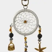 Брелок ловец снов, 17 см, серебристый Брелок ловец снов, 17 см, серебристый