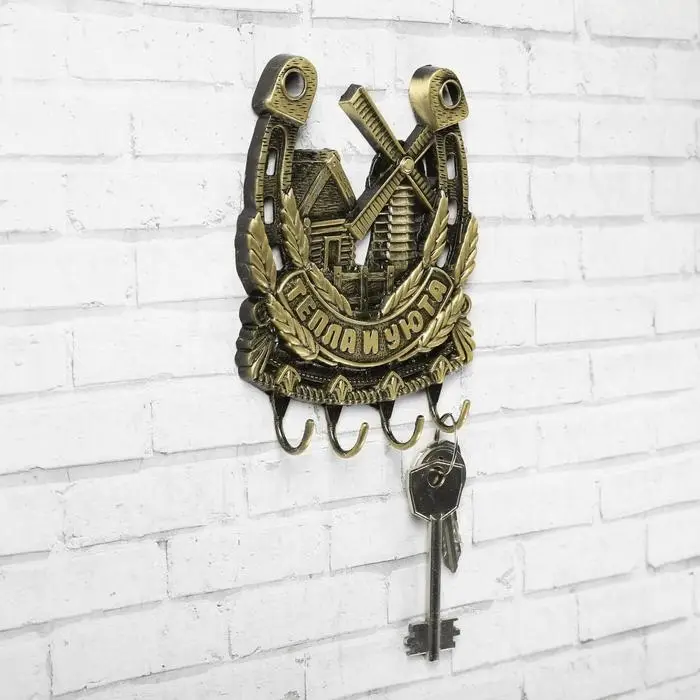 Ключница настенная подкова &laquo;Тепла и уюта&raquo;, 9.7&times;12.5 см