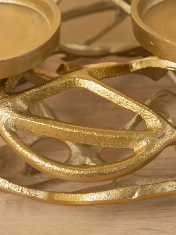 Подсвечник на 4 свечи &laquo;Венок Сплетение&raquo;, 29&times;29&times;11 см, алюминий