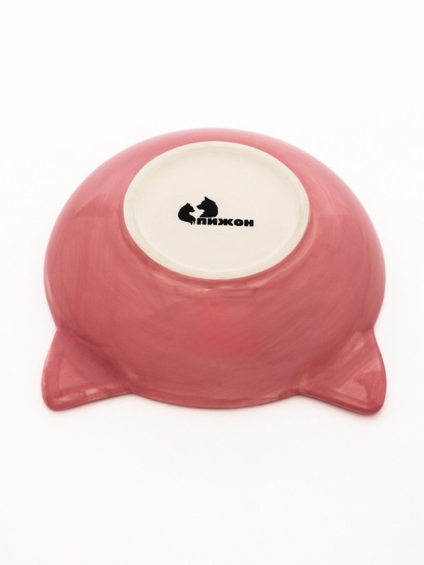 Миска керамическая овальная «Кошачья мордочка» 200 мл 14 х 14 х 6,5 см, розовая Миска керамическая овальная «Кошачья мордочка» 200 мл 14 х 14 х 6,5 см, розовая