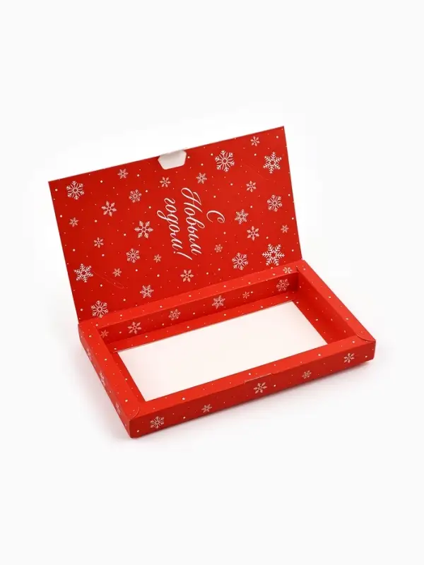 Коробка для шоколада новогодняя с местом для денег &laquo;Ёлочка&raquo;, 20&times;2&times;12 см