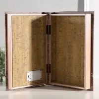 Шкатулка - книга световая &laquo;Вид на город из окна&raquo;, дерево, искусственная кожа, 28&times;19&times;6 см