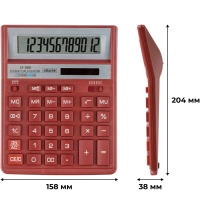 Калькулятор настольный ПОЛН.Attache AF-888,12р,дв.пит,204x158мм, темно-крас