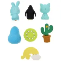 Набор фигурных ластиков, 7 штук, МИКС