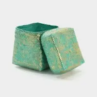 Корзинка плетёная &laquo;Голден&raquo;, 25&times;25&times;30 см, голубая