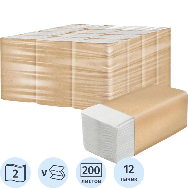 Полотенца бумажные д/дисп Focus Smart Vсл 2сл 200л12пач/уп_5103194/50204107