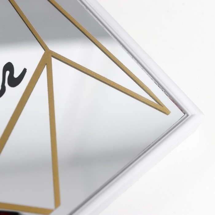 Фоторамка на 2 фото 10х10, 10х15 см+зеркало  Фоторамка на 2 фото 10х10, 10х15 см+зеркало "Улыбка" белая набор 3 шт 31х27 см