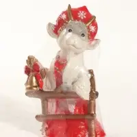 Свеча новогодняя "Коза деревенская" 7,5х6,5х12 см, серый