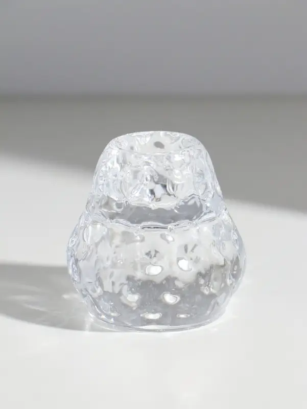 Подсвечник стекло на 1 свечу "Бутон. Лёд" прозрачный d=3,5 см 6х6х6 см