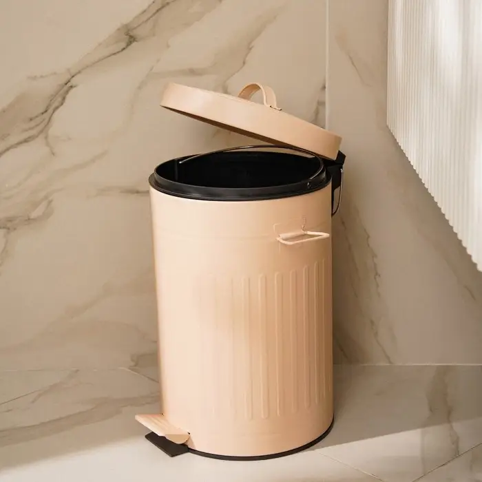 Ведро для мусора SL Home, 12 л, 27&times;32&times;43 см, бежевое