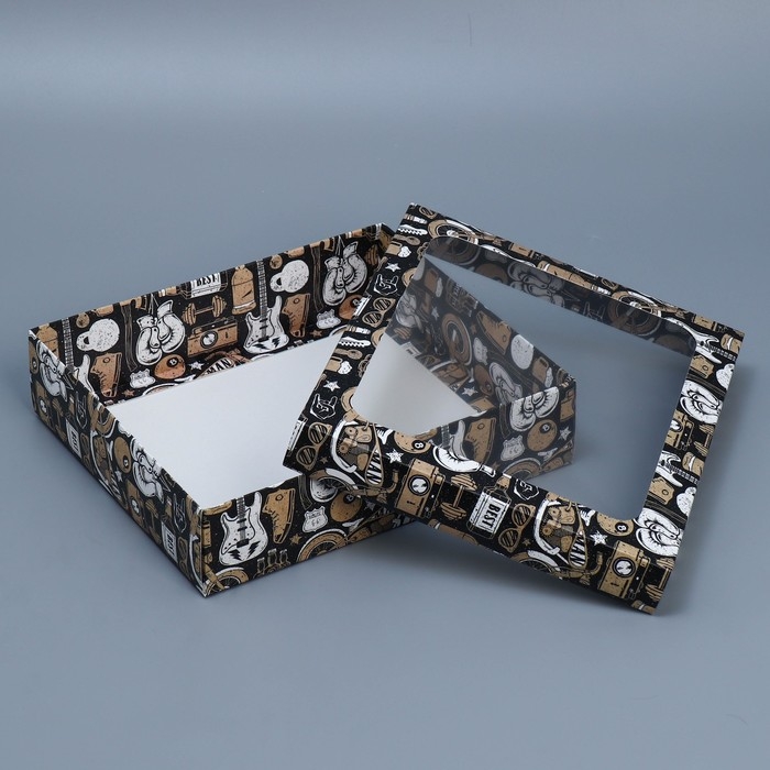 Коробка подарочная, упаковка, «Мужской» , 23.5 х 20.5 х 5.5 см Коробка подарочная, упаковка, «Мужской» , 23.5 х 20.5 х 5.5 см