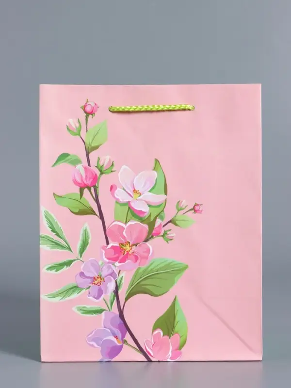 Пакет подарочный "Нежный комплимент" ламинированный 18 х 22,3 х 10 см