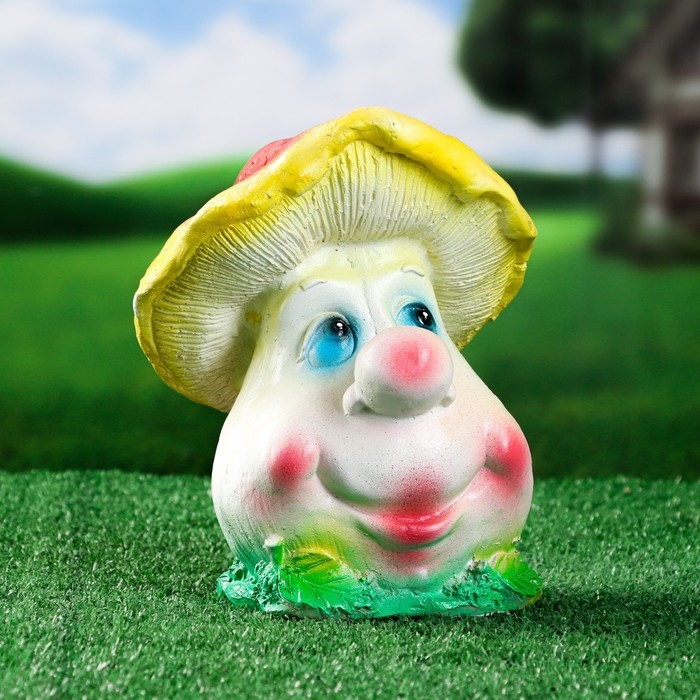 Садовая фигура  Садовая фигура "Гриб с лицом" 23см