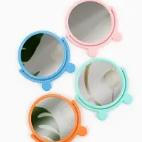 Зеркало настольное, с рамкой для фото, d=18.5 см, (d=13.5 см), МИКС