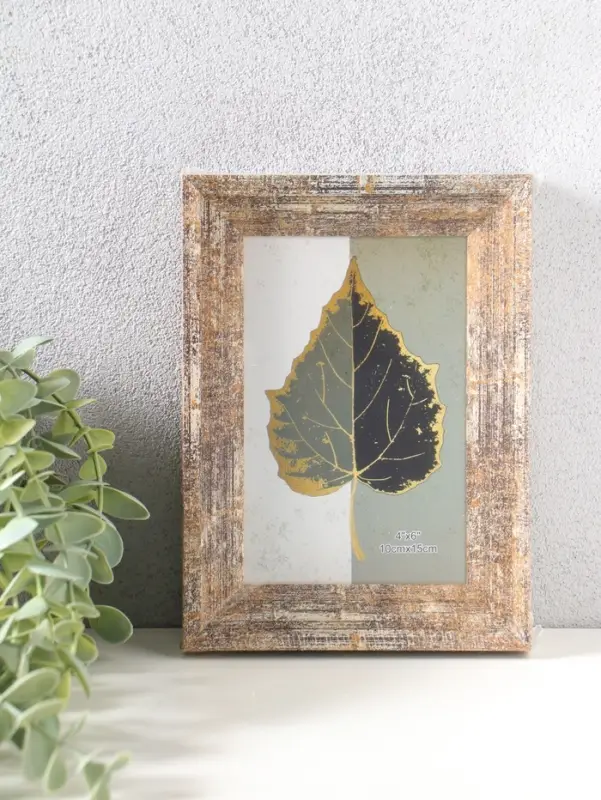 Фоторамка пластик 10х15 см "Прованс" бежево-коричневый 19х13,7х3 см