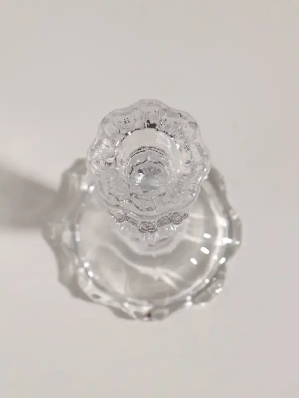 Подсвечник стекло  Подсвечник стекло "Бутон на ножке" прозрачный d=2,2 см 8х8х15 см