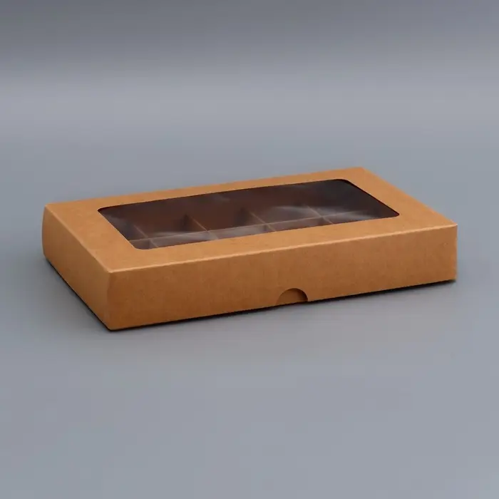 Коробка для 15 конфет, крафт, 13.7×22×3.5 см Коробка для 15 конфет, крафт, 13.7×22×3.5 см