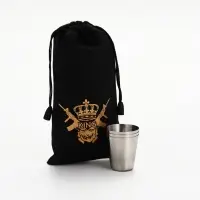 Стопки в чехле &laquo;Король&raquo;: нержавеющая сталь, набор 3 шт.&times;30 мл