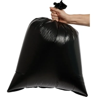 Мешки для мусора ПВД 50л 35мкм 25шт/рул черные 50х70см Luscan_СПБ