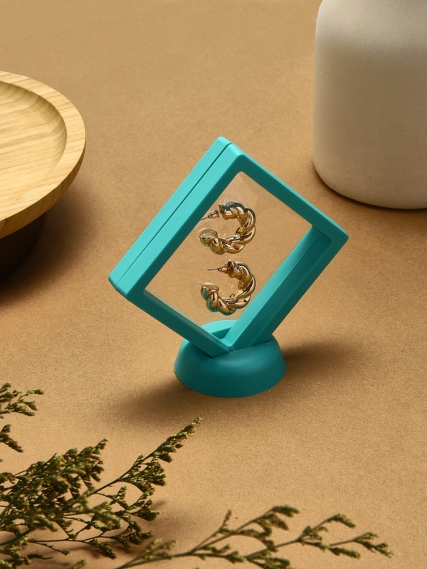 Подставка для украшений «Ромб», 13*12,5*5 см, цвет тиффани