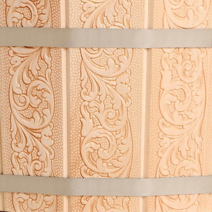 Шайка из липы, 10 л, с тиснением, УЗОРЫ Шайка из липы, 10 л, с тиснением, УЗОРЫ