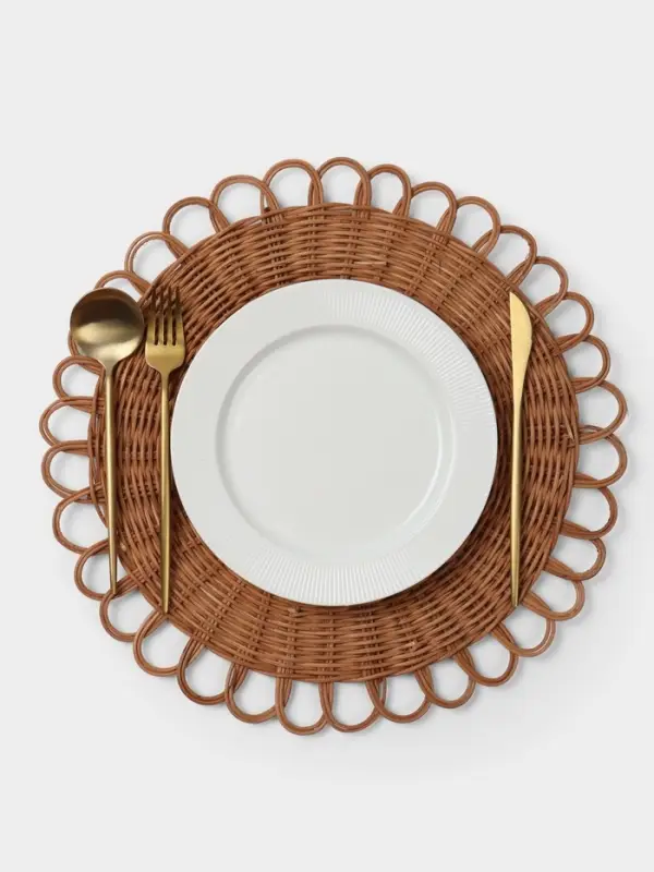 Подставка под горячее, 40&times;40&times;1 см, ротанг