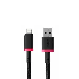 Кабель USB на Lightning 1M 2.4A Baseus черный с красным P10377801U01-01