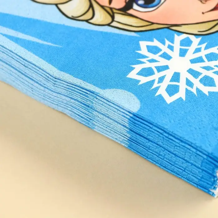 Салфетки бумажные "Эльза", 33х33 см, 20 штук, 3-х слойные, Холодное сердце