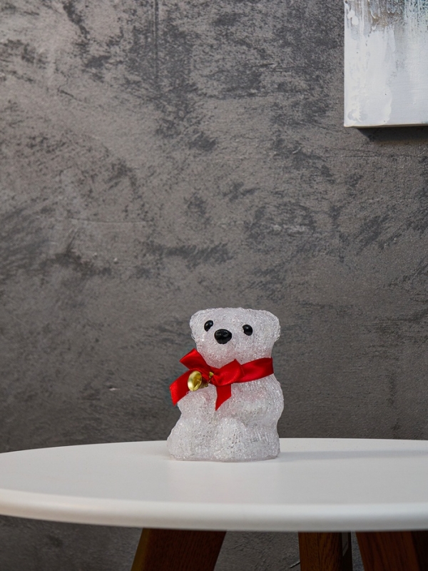 Светодиодная фигура «Медвежонок» 13 × 10 см, акрил, 20 LED, батарейки ААх2 (не в комплекте), свечение белое Светодиодная фигура «Медвежонок» 13 × 10 см, акрил, 20 LED, батарейки ААх2 (не в комплекте), свечение белое