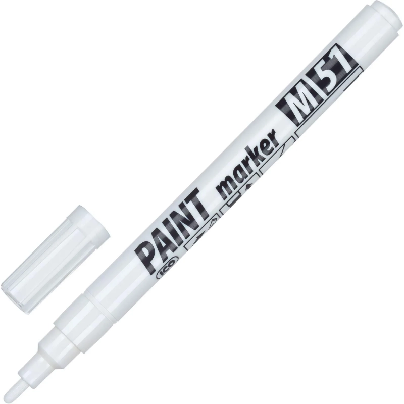 Маркер лаковый ICO M51 белый 1-1,5 мм