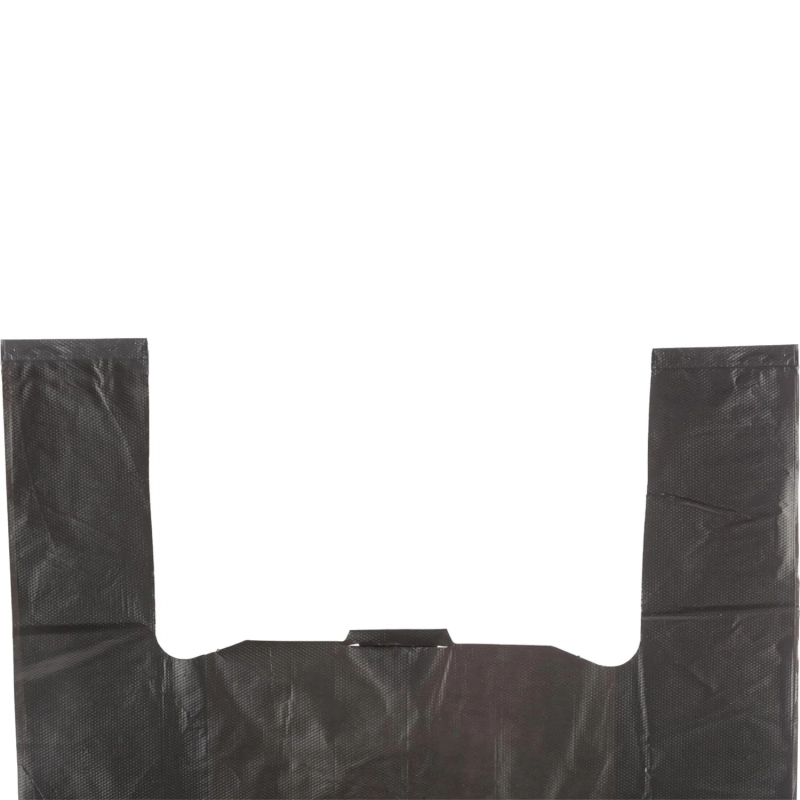 Пакет-майка усиленный ПНД, 40+18x70, черный, 30 мкм, 50 шт/уп,