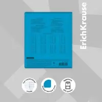 Тетрадь 24 листа в клетку, ErichKrause «Классика CoverPrо Vivid», в клетку, пластиковая обложка, синяя