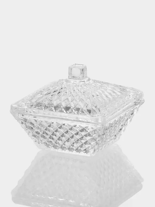 Конфетница с крышкой  Конфетница с крышкой "Рождество" 7,5х5,5 см, прозрачная