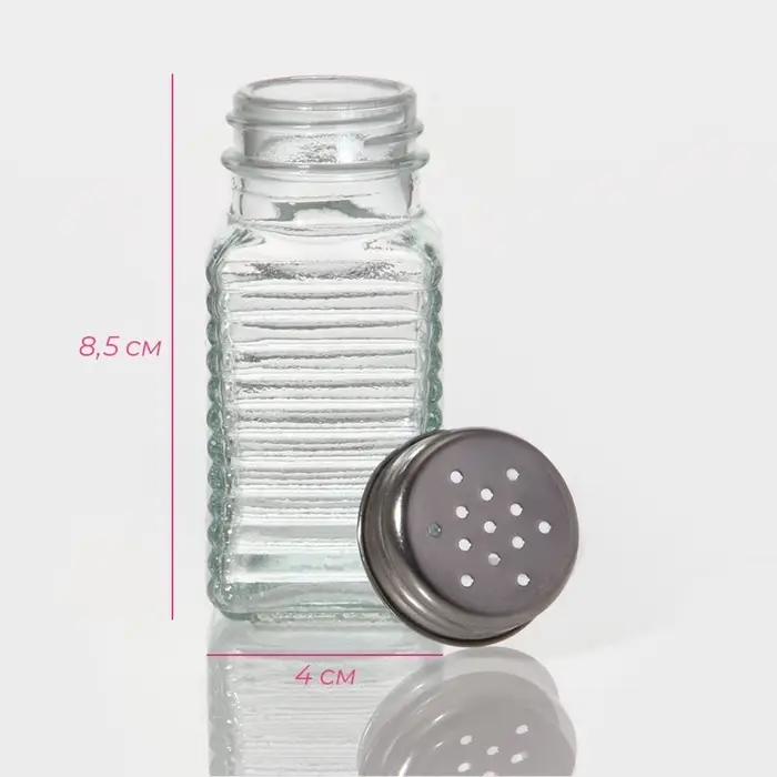 Набор для специй Доляна &laquo;Кафе&raquo;, 2 предмета: солонка, перечница 100 мл, стекло