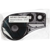Картридж Vell M21-750-595-WT (19.05 мм / 6.4 м,винил,чер на бел,VL142797)