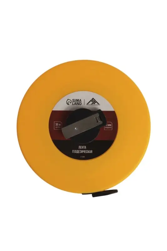 Рулетка геодезическая ЛОМ, фиберглассовая лента, закрытый корпус, 30 м &times; 13 мм