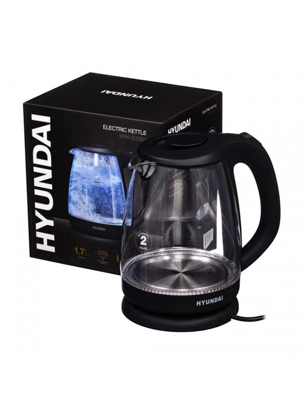 Чайник HYK-G1001 1,7л 2200Вт черный (стекло) Чайник HYK-G1001 1,7л 2200Вт черный (стекло)