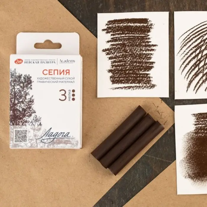 Сепия ЗХК Сепия ЗХК "Ладога", 3 штуки, в картонной коробке
